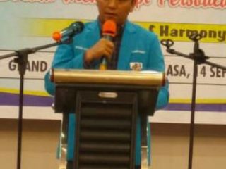 Ketua KNPI Sumut, Samsir Pohan membuka Musda Ke-XV DPD KNPI Tanjung Balai di Grand Singgie Hotel, Selasa (14/9/2021).