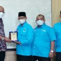 Wakil Bupati Langkat, Syah Affandin menerima Pengurus DPD Partai Gelora Kabupaten Langkat di Kantor Bupati Langkat, Selasa (14/9/2021).