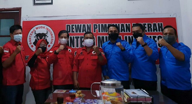 Caretaker DPD KNPI Medan bersama Dewan Pimpinan Cabang Banteng Muda Indonesia (DPC BMI) Kota Medan bersinergi wujudkan pemuda kreatif dalam mendukung program Pemko Medan.