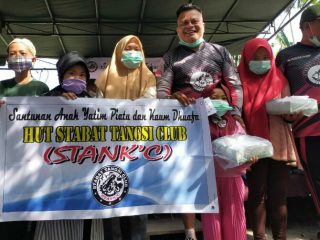 Stabat Tangsi Club (Stank C), komunitas sepeda merayakan hari jadinya setahun dengan memberikan santunan terhadap puluhan anak yatim dan kaum dhuafa.