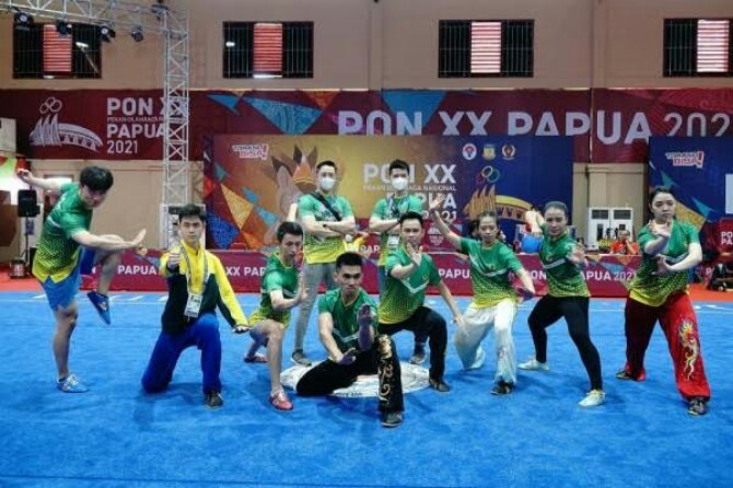 Tim Wushu di PON XX Papua menjadi penyumbang medali terbanyak untuk Provinsi Sumatera Utara