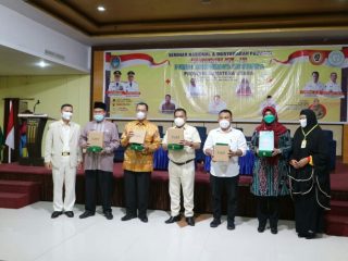 Purna Paskibraka Indonesia (PPI) Provinsi Sumatera Utara menggelar seminar nasional Duta Pancasila di Raz Hotel Medan, Jumat (15/10/2021).