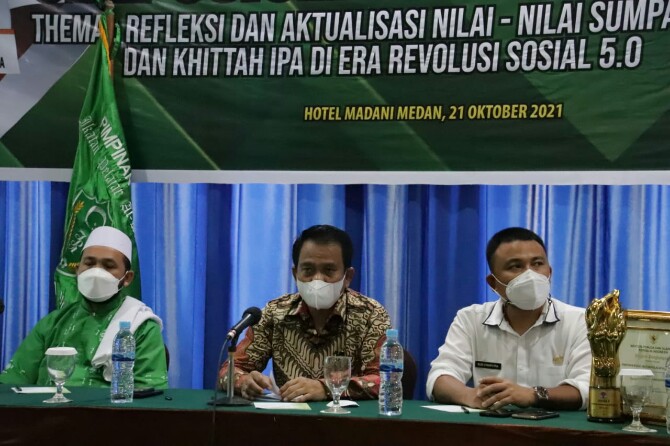 Dinas Pemuda dan Olahraga (Dispora) Provinsi Sumatera Utara kembali menggelar pemberdayaan organisasi kepemudaan melalui Ikatan Pelajar Al Washliyah (IPA) Sumatera Utara di Hotel Madani Medan, Kamis (21/10/2021).