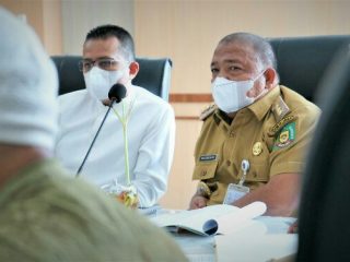 Wagubsu bersama Bupati Langkat saat membahas peningkatan pariwisata di Langkat