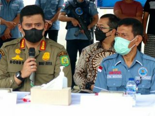 Walikota Medan, Bobby Nasution ketika menghadiri paparan BNNP Sumut di Halaman Kantor BNNP Sumut, Kamis ( 4/11/2021).