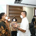Rombongan Badan Pembinaan Ideologi Pancasila (BPIP) Republik Indonesia tiba di Lantai 2 Kantor Gubernur Sumatera Utara, Jalan Pangeran Diponegoro, Medan, Selasa (9/11).