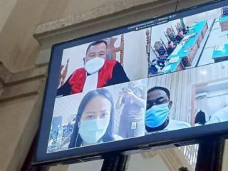 Pengadilan Negeri Medan memvonis pengusaha properti dalam persidangan yang diikuti terdakwa secara daring, Rabu (10/11/2021)