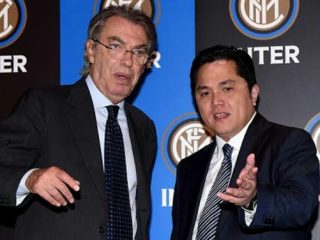 Erick Thohir (kanan) saat menjadi Presiden Inter Milan, klub raksasa asal Liga Serie A Italia.