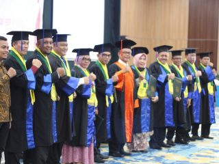 Para Doktor KPI FDK UIN Sumut diabadikan saat Yudisium pada 17 November 2021.(ist)