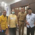 Ketua, Wakil Ketua dan Sekretaris Wantim Golkar Sumut saat bertemu Ketua DPD Golkar Sumut Musa Rajekshah.