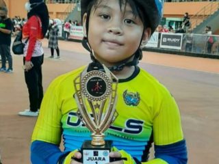 Salah satu atlet sepatu roda Deliserdang yang berhasil meraih juara di Jakarta Open 2021