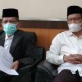 Rektor UIN Sumut Prof Dr Syahrin Harahap (kiri) dan Wakil Rektor I UIN Sumut Prof Dr Hasan Asari (kanan)