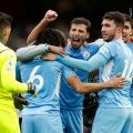 Manchester City meraih kemenangan perdana di 2022 usai menaklukkan Arsenal 2-1 di Emirates Stadium, Sabtu (1/1/2022).
