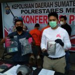 Kompol M Firdaus memaparkan ungkapan kasus curanmor di Polrestabes Medan.