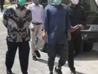 Pelatih Biliar Sumut, Khairuddin Aritonang alias Choki memenuhi panggilan penyidik Subdit I/Kamneg Direktorat (Dit) Reskrimum Polda Sumut, Kamis (14/1/2022).