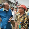 Plt Bupati Langkat, Syah Afandin menghadiri acara Kenduri Laut, di Kantor Satpol Airud, Jalan Babalan Pajak Ikan Lama, Kelurahan Brandan Timur, Babalan, Rabu (26/1/2022).