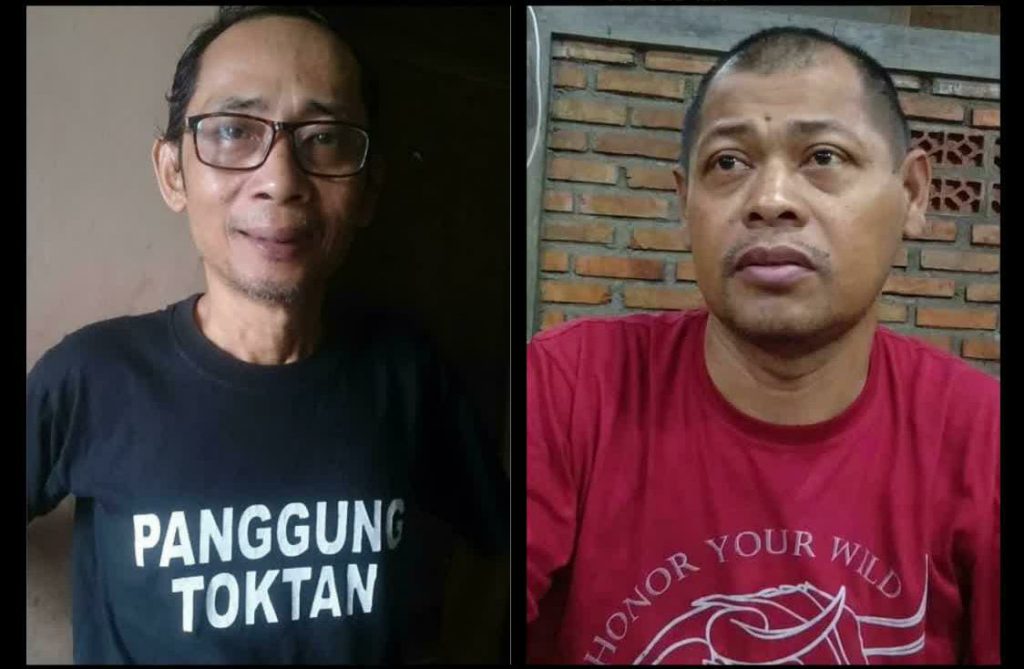 Almarhum YS Rat (kiri) dan Rudi Arman (kanan) semasa hidup. Dua jurnalis senior ini dimakamkan pada Jumat 7 Januari 2022.
