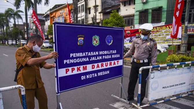 Pemberlakuan Pembatasan Kegiatan Masyarakat (PPKM) di Kota Medan dinaikkan pemerintah pusat dari level I menjadi level II.