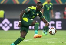 Sadio Mane, penyerang Senegal yang bermain untuk klub Liga Primer Inggris, Liverpool.
