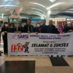 Pengurus Harian SMSI Sumut hadiri Peringatan Hari Pers Nasional (HPN) 2022 di Kendari, Sulawesi Tenggara, 6 - 9 Februari 2022.