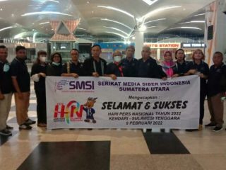 Pengurus Harian SMSI Sumut hadiri Peringatan Hari Pers Nasional (HPN) 2022 di Kendari, Sulawesi Tenggara, 6 - 9 Februari 2022.