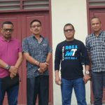 Bupati Labuhanbatu Selatan, Edimin mengunjungi Kantor LBH PWI Sumut di Jalan Adinegoro No 4 Medan, Sabtu (12/2/2022).