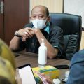 Plt Bupati Langkat, Syah Afandin menerima PT Daun Agro di Kantor Bupati Langkat, Stabat, Rabu (16/2/2022). Pertemuan ini untuk menjalin kerjasama di bidang pertanian, khusus jagung dan padi.