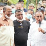 Gubsu, Edy Rahmayadi bersama Plt Bupati Langkat, Syah Afandin saat acara panen jagung di Langkat