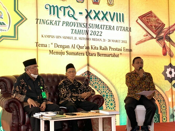 MTQ Sumatera Utara ke-38 yang diselenggarakan di UIN Sumatera Utara Medan dilengkapi dengan acara bedah buku.