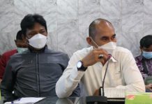 Para peserta rapat koordinasi Satgas Ketahanan Pangan di Kantor Walikota Medan, Selasa (29/3/2022)