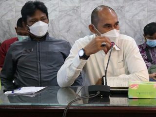 Para peserta rapat koordinasi Satgas Ketahanan Pangan di Kantor Walikota Medan, Selasa (29/3/2022)
