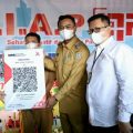 Wakil Walikota Binjai, Rizky Yunanda Sitepu diabadikan bersama Kepala Perwakilan Bank Indonesia Azka Subhan, dan pihak Bank Sumut, serta jajaran.