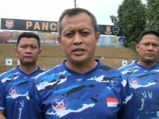 Marsekal Pertama TNI, Mohammad Nurdin (tengah) didampingi Danlanud Soewondo Kolonel Pnb Reka Budiarsa, Komandan Wing III Kopasgat Kolonel Pas Deni Ramdani