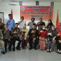 Ketua Sekolah Tinggi Ilmu Komunikasi "Pembangunan" (STIK-P) Medan, Dr H Sakhyan Asmara MSP, mengukuhkan dan melantik pejabat STIK-P periode 2021-2025 di Aula HAI kampus tersebut, Jalan SM Raja Medan, Selasa (5/4/2022).