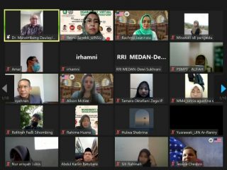 Program Studi Ilmu Perpustakaan (IP) Fakultas Ilmu Sosial (FIS) UIN Sumut bekerjasama dengan Konjen Amerika Serikat Medan menggelar "Ngabuburit Virtual" dengan mendiskusikan perpustakaan publik dan studi informasi di Amerika Serikat, Kamis (7/4/2022).