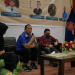 Ketua DPD KNPI Sumut Samsir Pohan dalam talk show bertajuk "Silang Sengkarut Migor, KPPU Di Mana?" yang digelar, Jumat (8/4/2022) sore di Gedung Peradilan Semu USU.