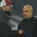 Pelatih Man City, Pep Guardiola bersama Pelatih Liverpool, J Klopp. Keduanya kembali bersua dalam laga bigmatch, Minggu(10/4/2022)