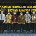 Jajaran Direksi dan Komisaris Bank Sumut beraudiensi dengan Kepala Kantor Bank Indonesia Wilayah Provinsi Sumatera Utara Senin (11/4/2022).