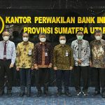 Jajaran Direksi dan Komisaris Bank Sumut beraudiensi dengan Kepala Kantor Bank Indonesia Wilayah Provinsi Sumatera Utara Senin (11/4/2022).
