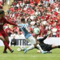 Liverpool menang 3-2 atas lawannya, Manchester City di babak semifinal FA Cup di Stadion Wembley, Sabtu (16/4/2022).