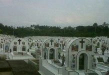 Puluhan makam yang berada di Komplek Tempat Pemakaman Umum (TPU) Kristen Simalingkar B, Kecamatan Medan Tuntungan, Rabu (20/4/2022).