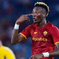 Penyerang AS Roma, Tammy Abraham akan memberikan ancaman bagi gawang Inter Milan saat timnya berlaga nanti di Stadion San Siro, Sabtu (23/4/2022)