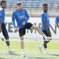 Para pemain Real Madrid sedang berlatih jelang laga melawan Manchester City di Santiago Bernabeau, Kamis dini hari (5/5/2022)