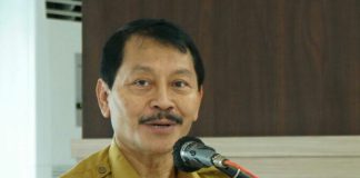 Sekdakab Langkat, Indra Salahudin saat membuka kegiatan supervisi saber pungli di Ruang Pola, Kantor Bupati Langkat, Selasa (24/3/2022)