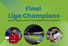 Adu ketajaman antara Kareem Benzema dan Mohammed Salah bakal tersaji di Stadion Stade de France, Saint-Denis, Paris, Perancis tempat digelarnya final Liga Champions 2021 -2022, Minggu dini hari (29/5/2022).