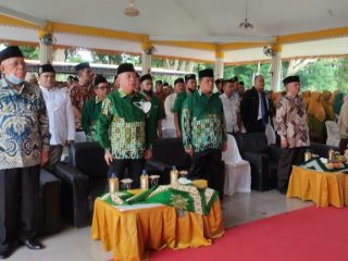 Suasana kegiatan tabligh akbar Muhammadiyah di Jentera Malay Rumah Dinas Bupati Langkat, Minggu (29/5/2022)