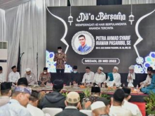 Gus Irawan Pasaribu mengungkapkan terimakasih yang tak terhingga kepada seluruh warga, tokoh masyarakat, para pejabat yang telah memberikan untaian doa atas berpulang putra tercitanya Putra Ahmad Syarif Irawan Pasaribu 40 hari lalu.