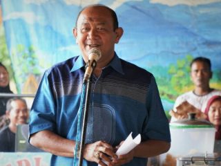 Plt Bupati Langkat, Syah Afandin saat menghadiri peresmian Rumah Aspirasi Bang Ondim
