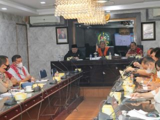 Suasana Rapat Manajemen Lalu Lintas di Kantor Walikota Medan, Jumat (3/5/2022)