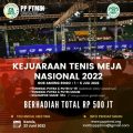 Meski tidak pernah mendapatkan dukungan dari Kemenpora, Pengurus Pusat Persatuan Tenis Meja Seluruh Indonesia (PP PTMSI) menggelar kejuaraan nasional (Kejurnas) dengan hadiah Rp500 juta.